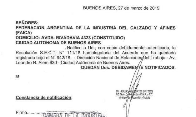 HOMOLOGACION ACUERDO SALARIAL